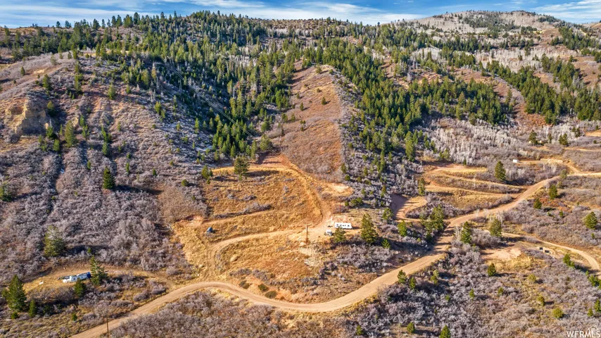 Bird's eye view featuring a rural view and a mountain view