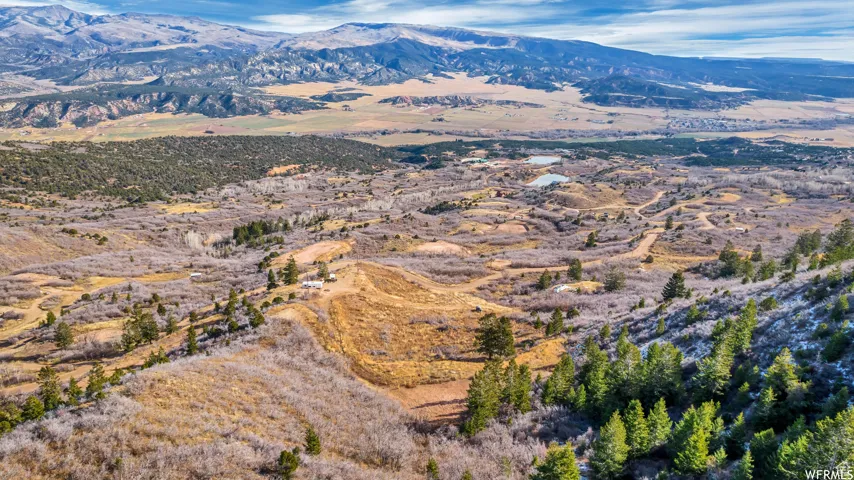 Bird's eye view featuring a mountain view