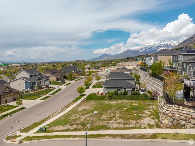 Bird's eye view with a mountain view and a residential view