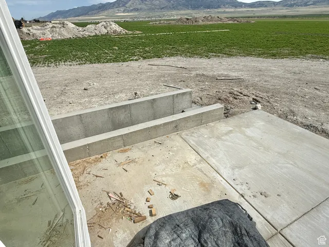 Exterior space featuring a mountain view