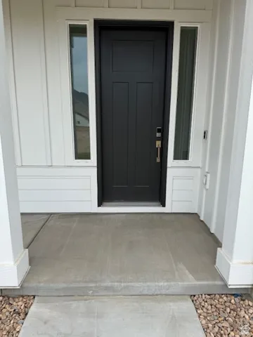 View of exterior entry