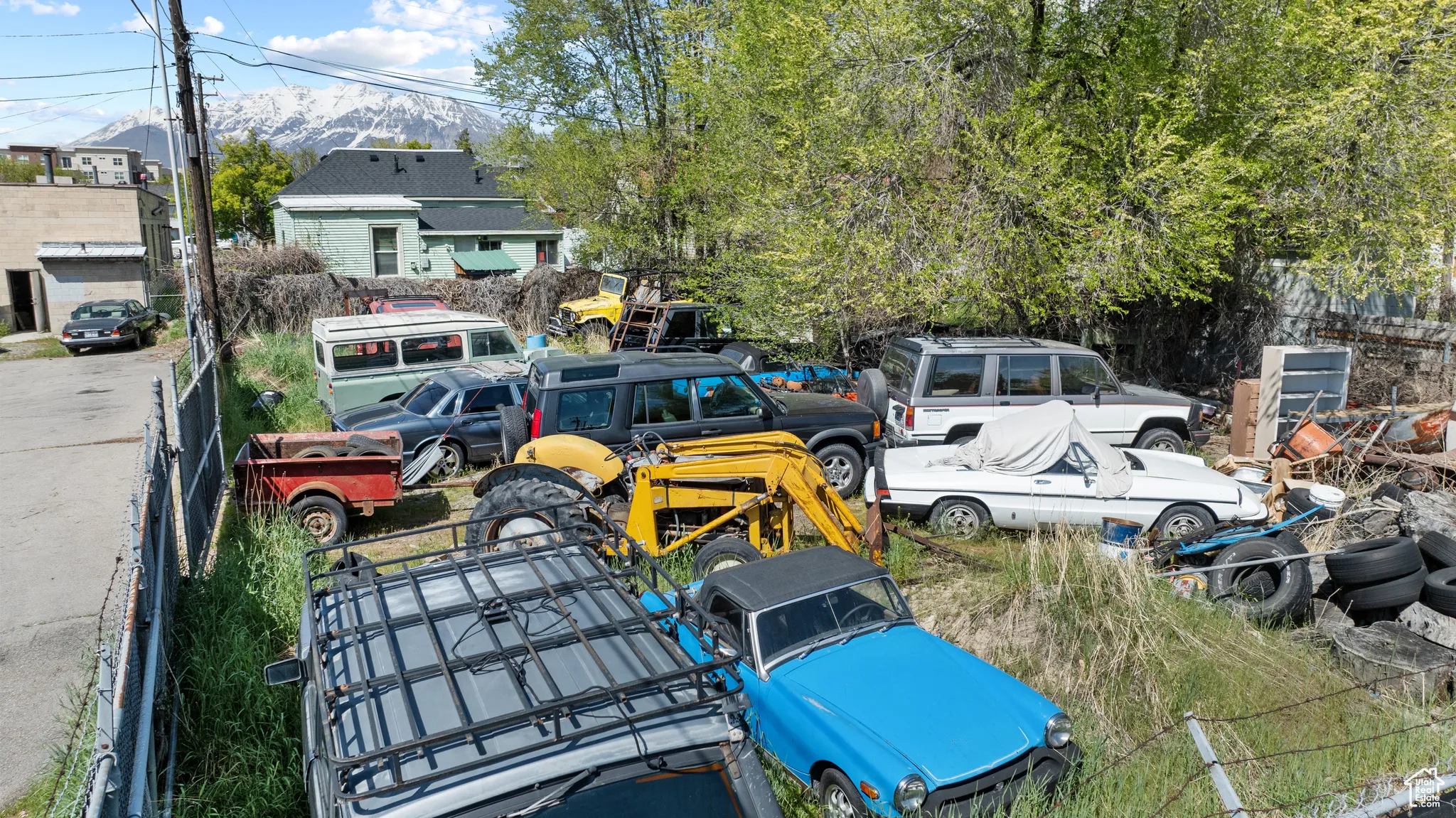 Dock area with a mountain view
