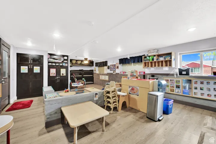 Interior space featuring light wood-type flooring