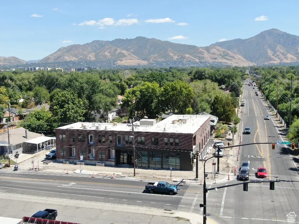 Mountain view featuring a forest
