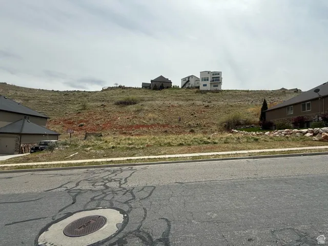 View of road with curbs and sidewalks