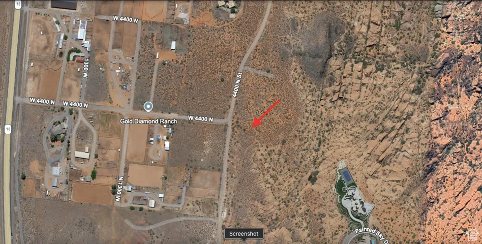Aerial view of property's location