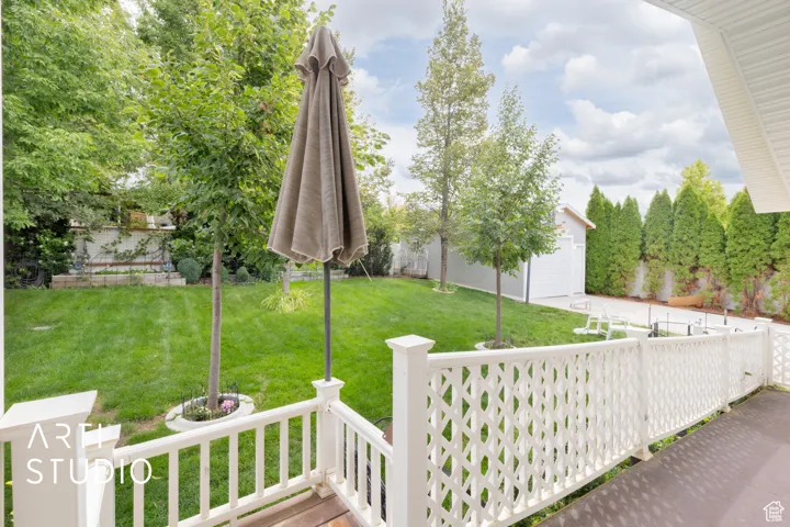View of fenced yard