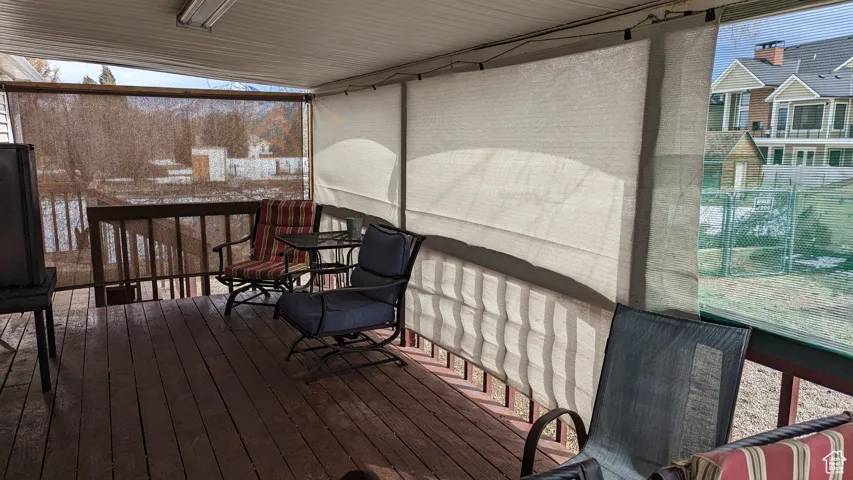 View of wooden deck
