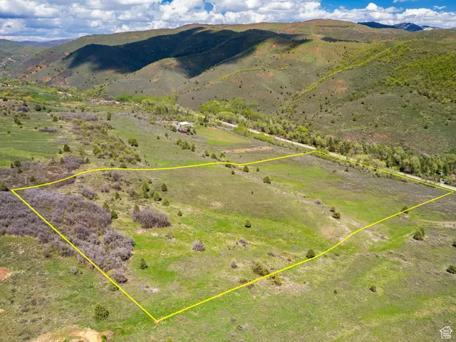Aerial view of property with approximate property parcel outlined