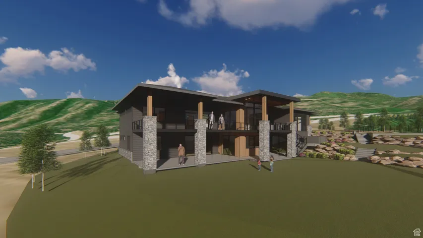 Rendering of the back of the house