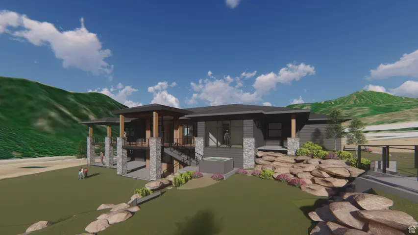 Rendering of the back of the house