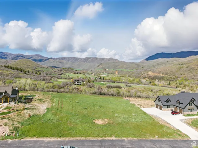 Bird's eye view of the lot looking north