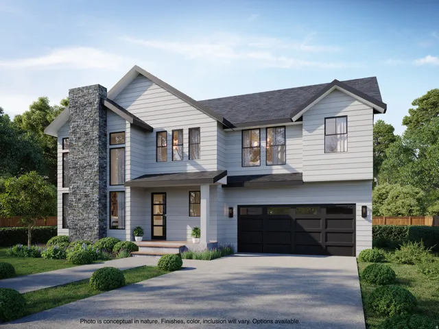 Conceptual Rendering. Exterior finishes INCLUDE real Cedar and stone.