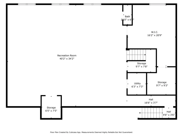 Property floor plan of basement