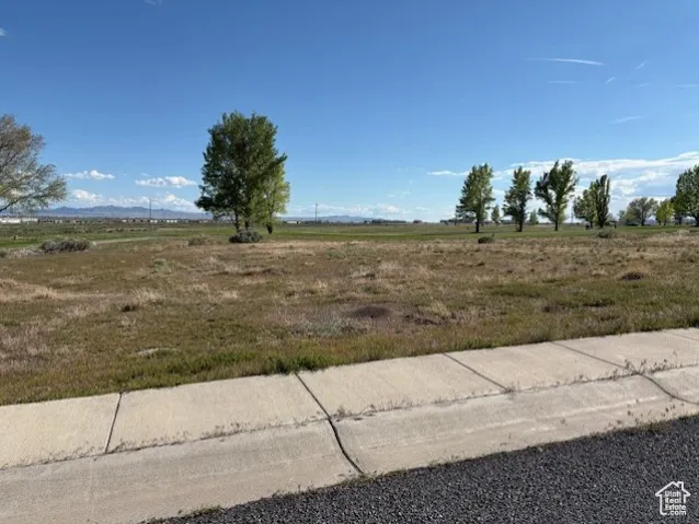 View of yard featuring a view of countryside