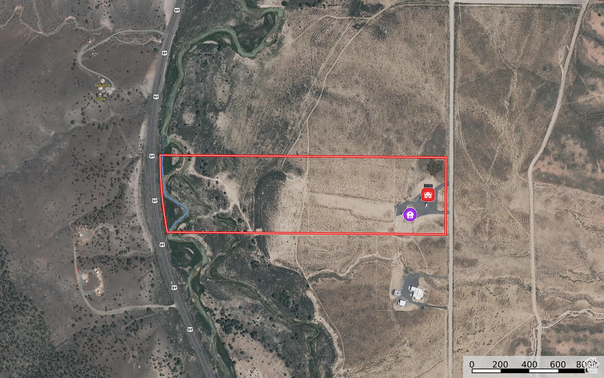 Map / location with property boundaries highlighted