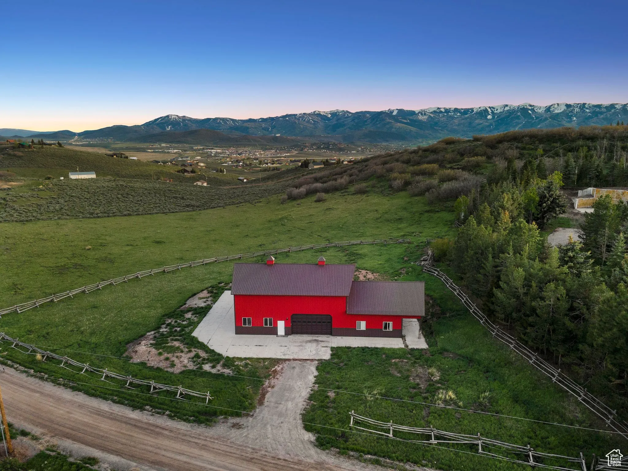 View of rural area with mountains