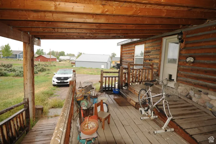 View of wooden terrace
