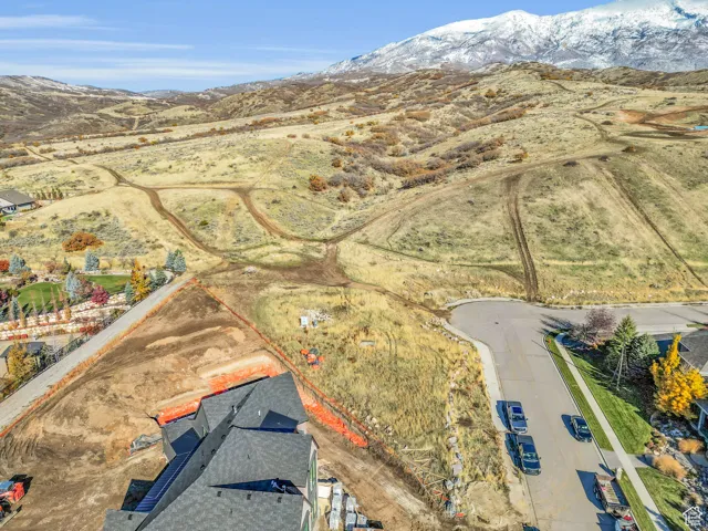 Bird's eye view of a mountain backdrop