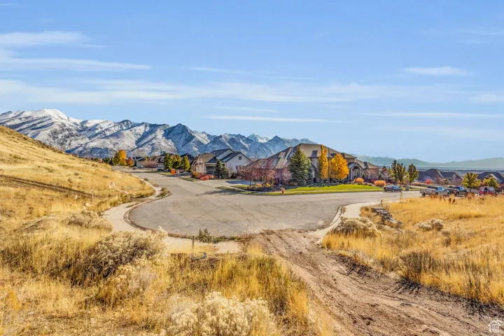 Mountain view with nearby suburban area