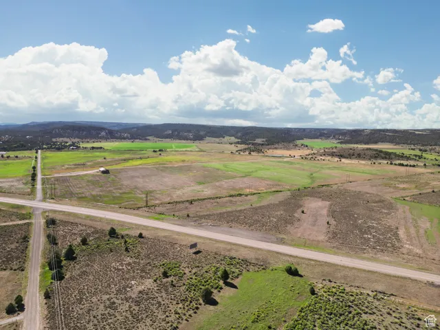 Aerial view of sparsely populated area