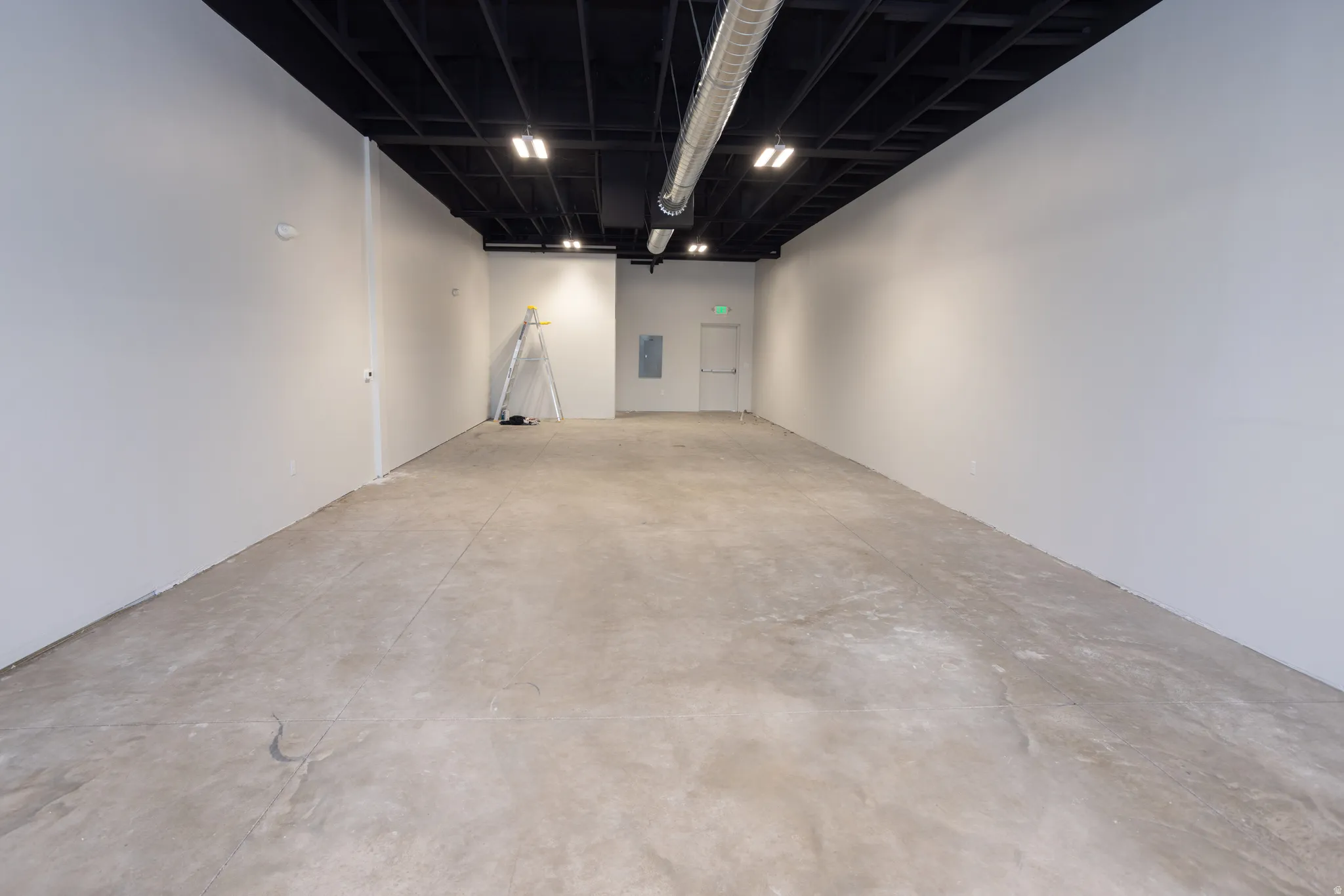 Basement with electric panel