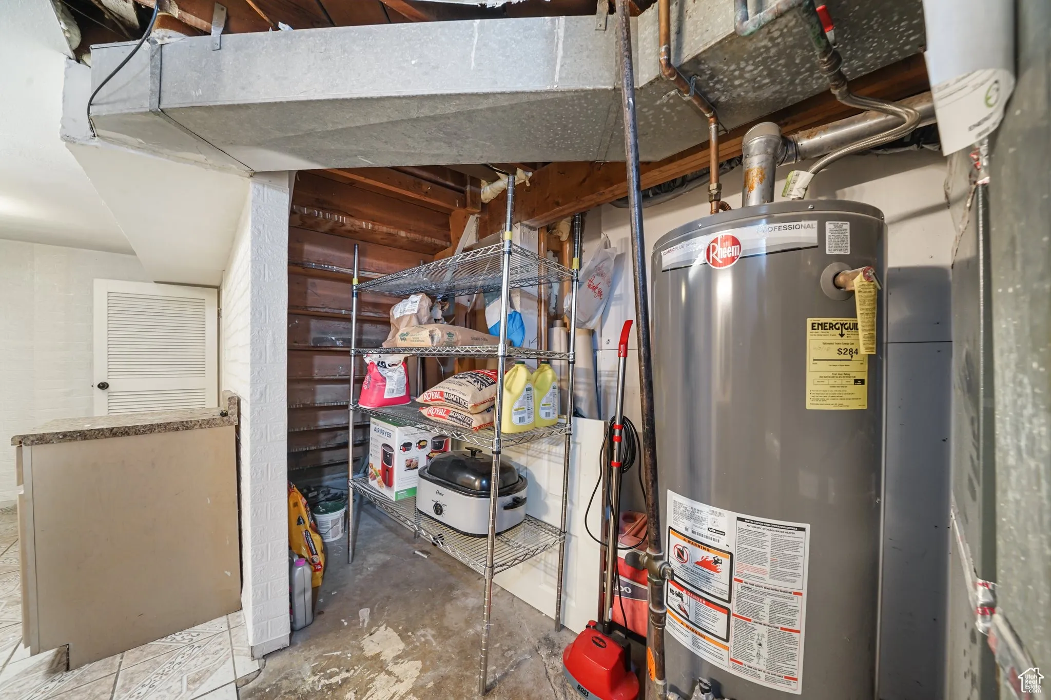 Utilities with gas water heater