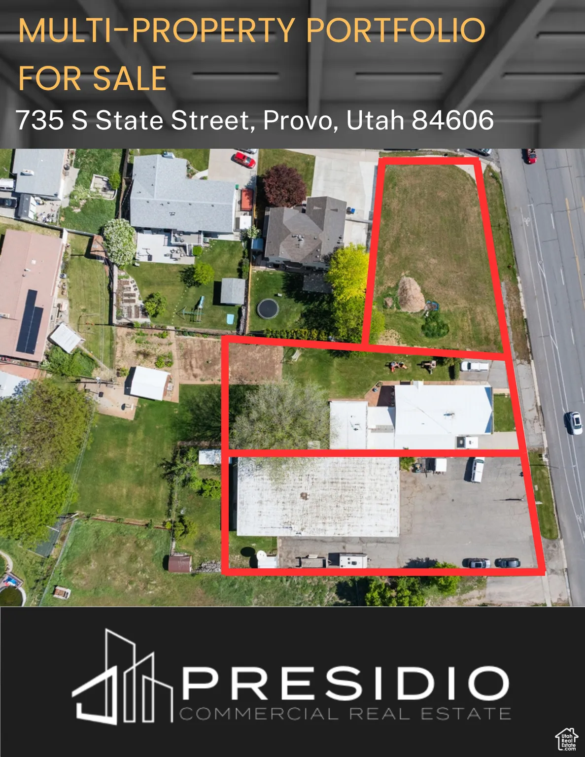 Aerial map of property and surrounding area