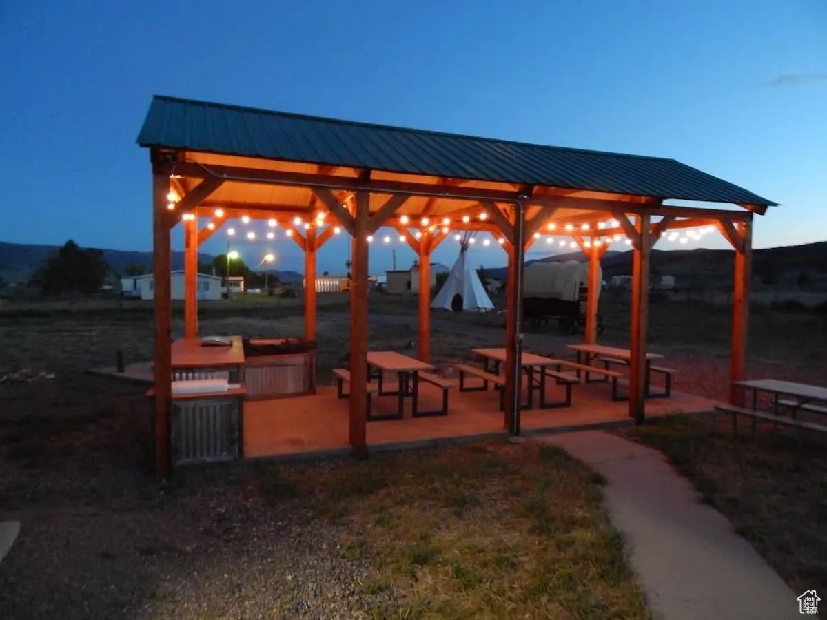 View of community featuring a gazebo