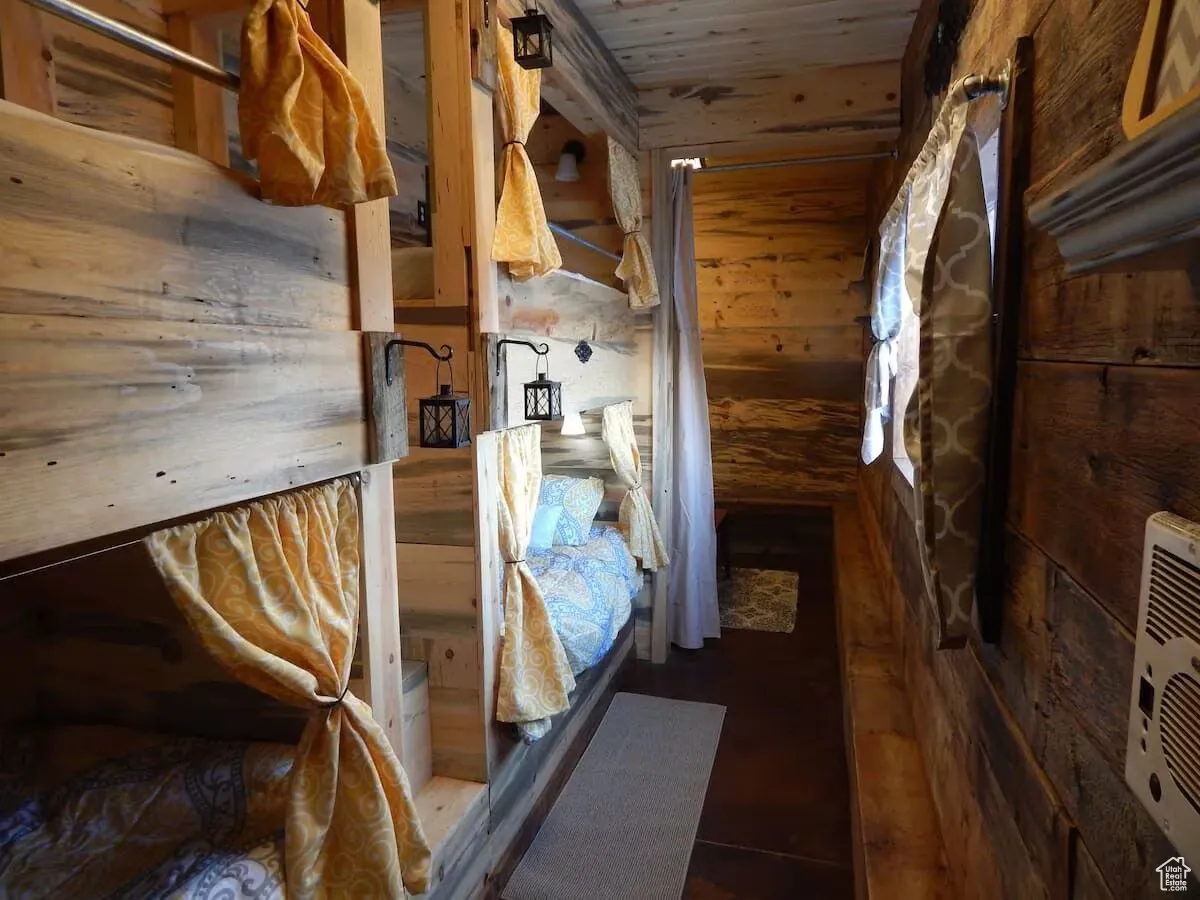 Bedroom featuring wood ceiling