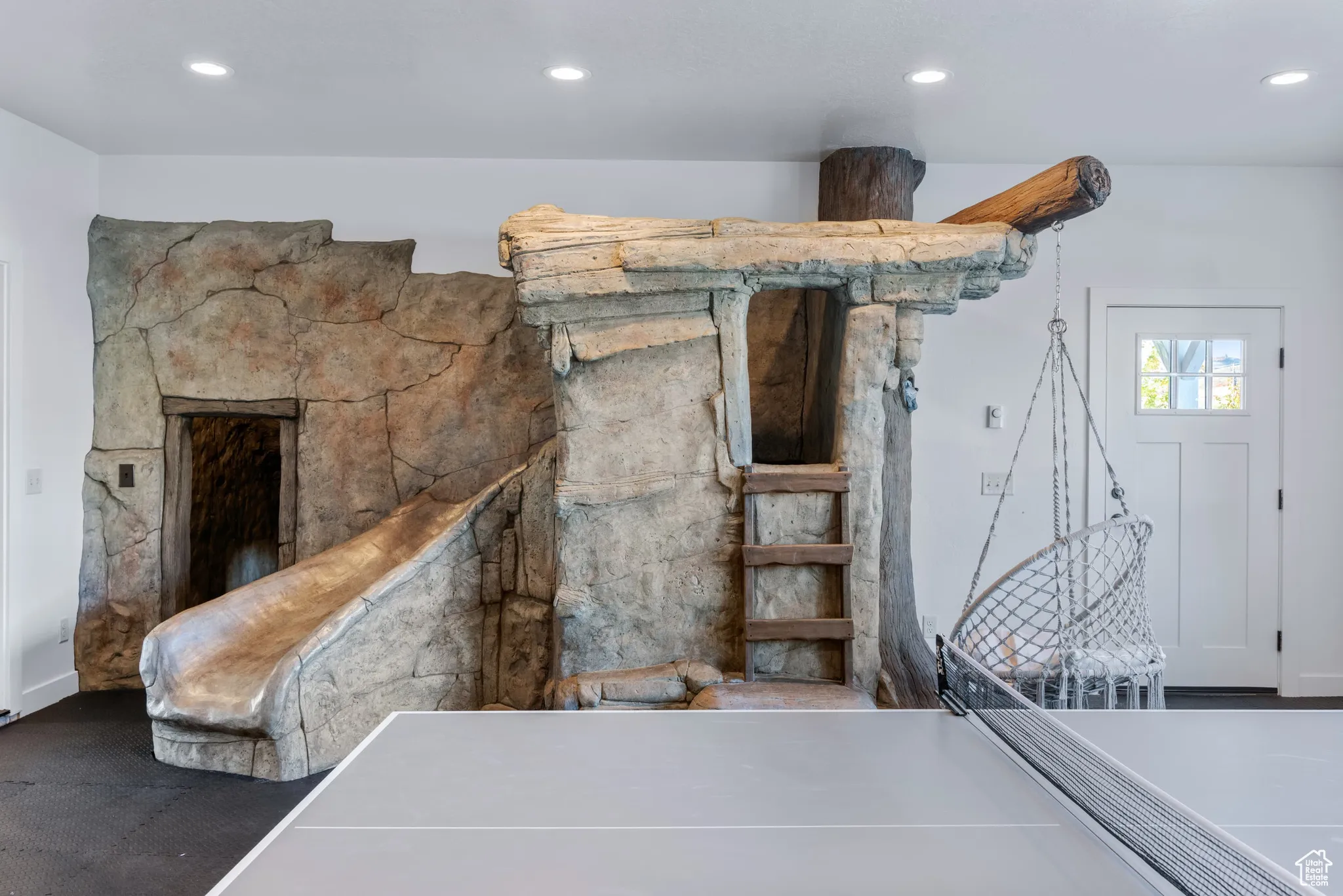 Stairs featuring recessed lighting