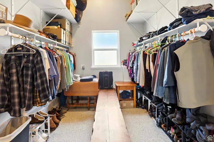 View of spacious closet