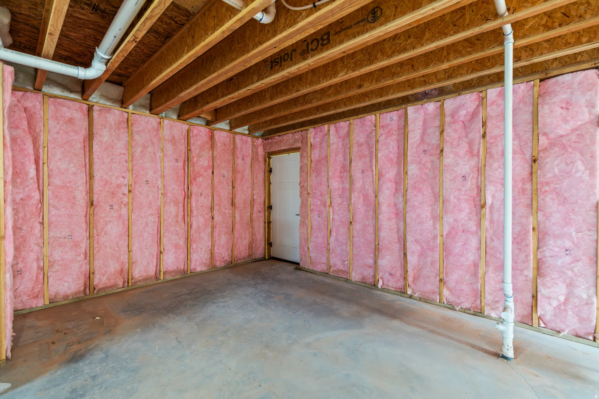 View of unfinished basement