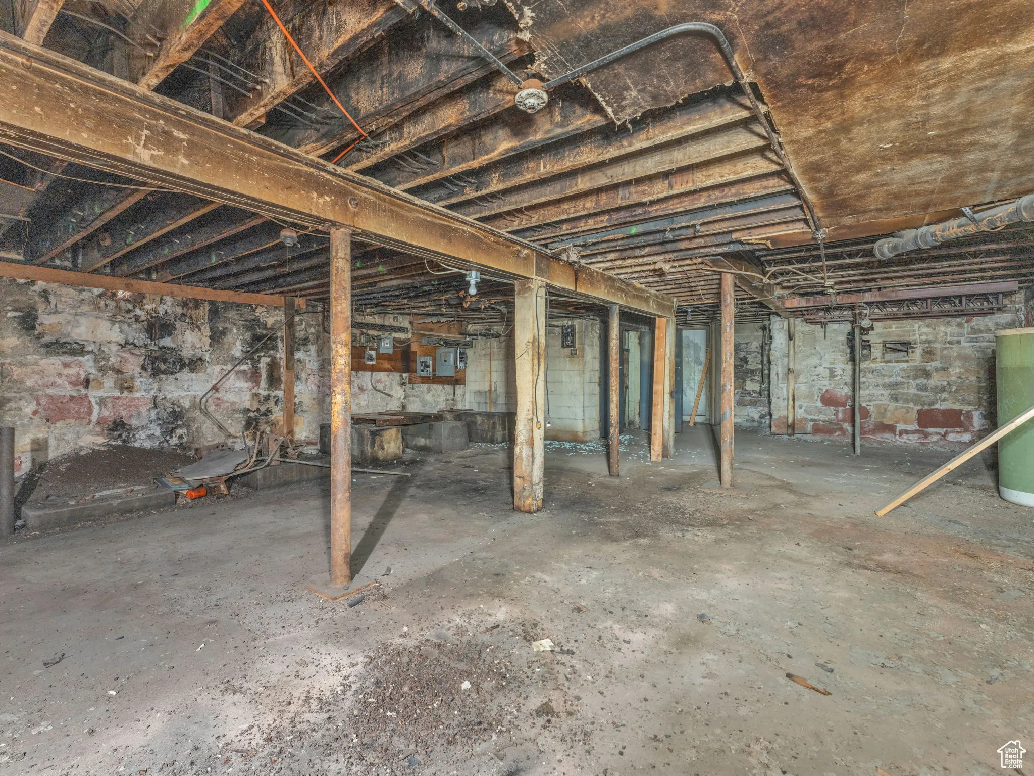 View of unfinished below grade area