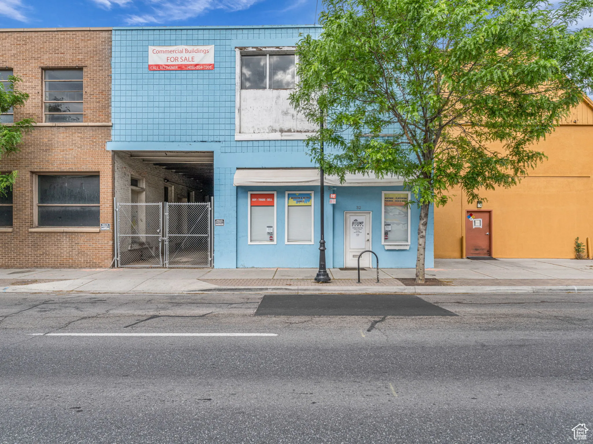 Townhome / multi-family property with a gate