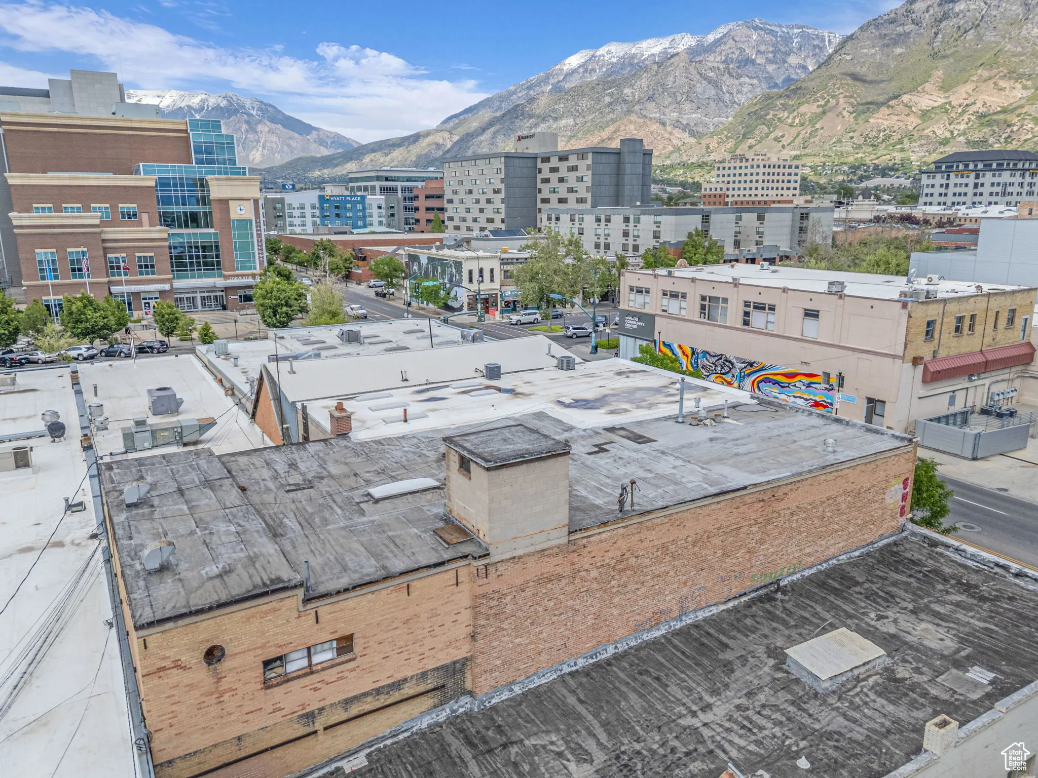 View of city featuring mountains