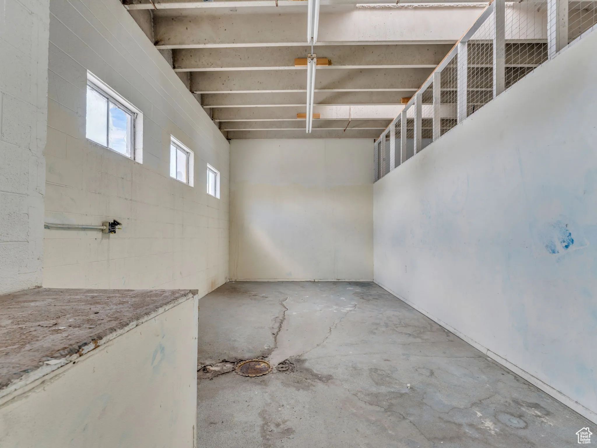 View of below grade area