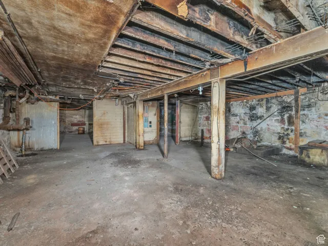 View of unfinished below grade area