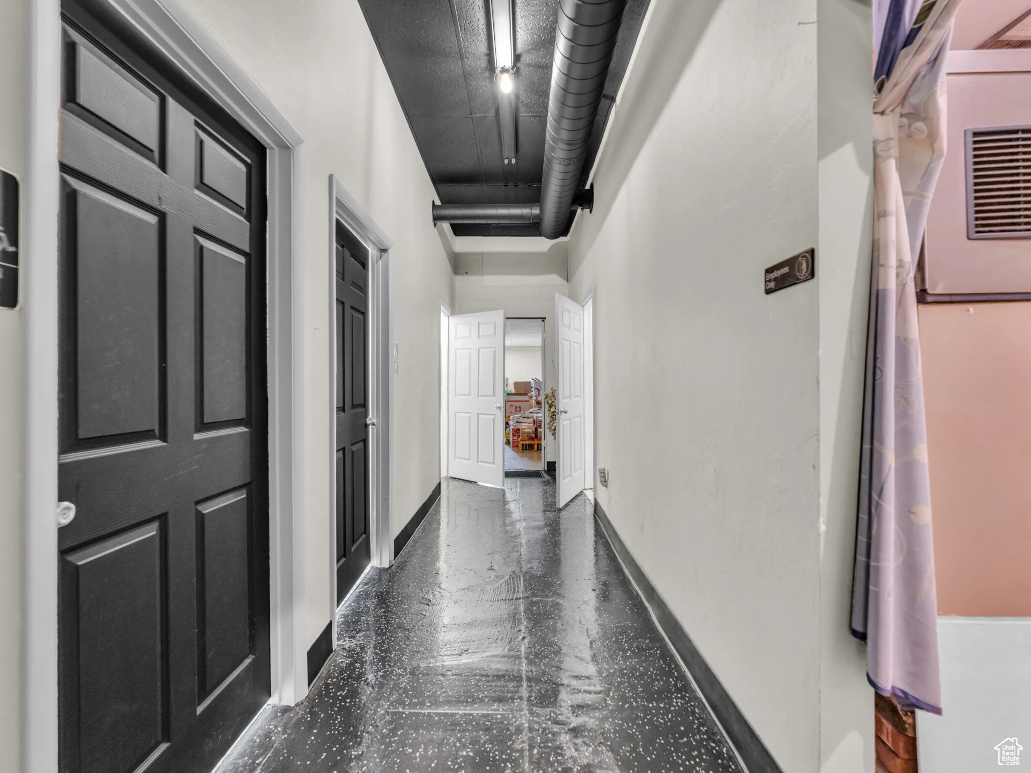 Hallway with baseboards