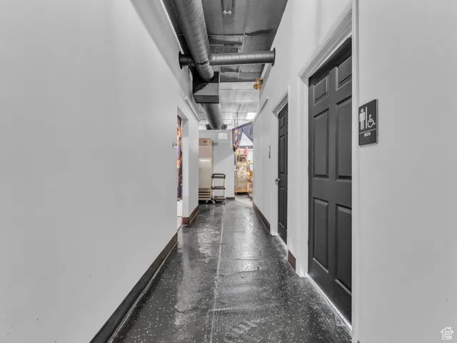 Hallway with baseboards