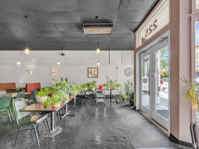 Common area with a drop ceiling