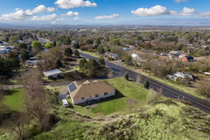 Aerial view of residential area