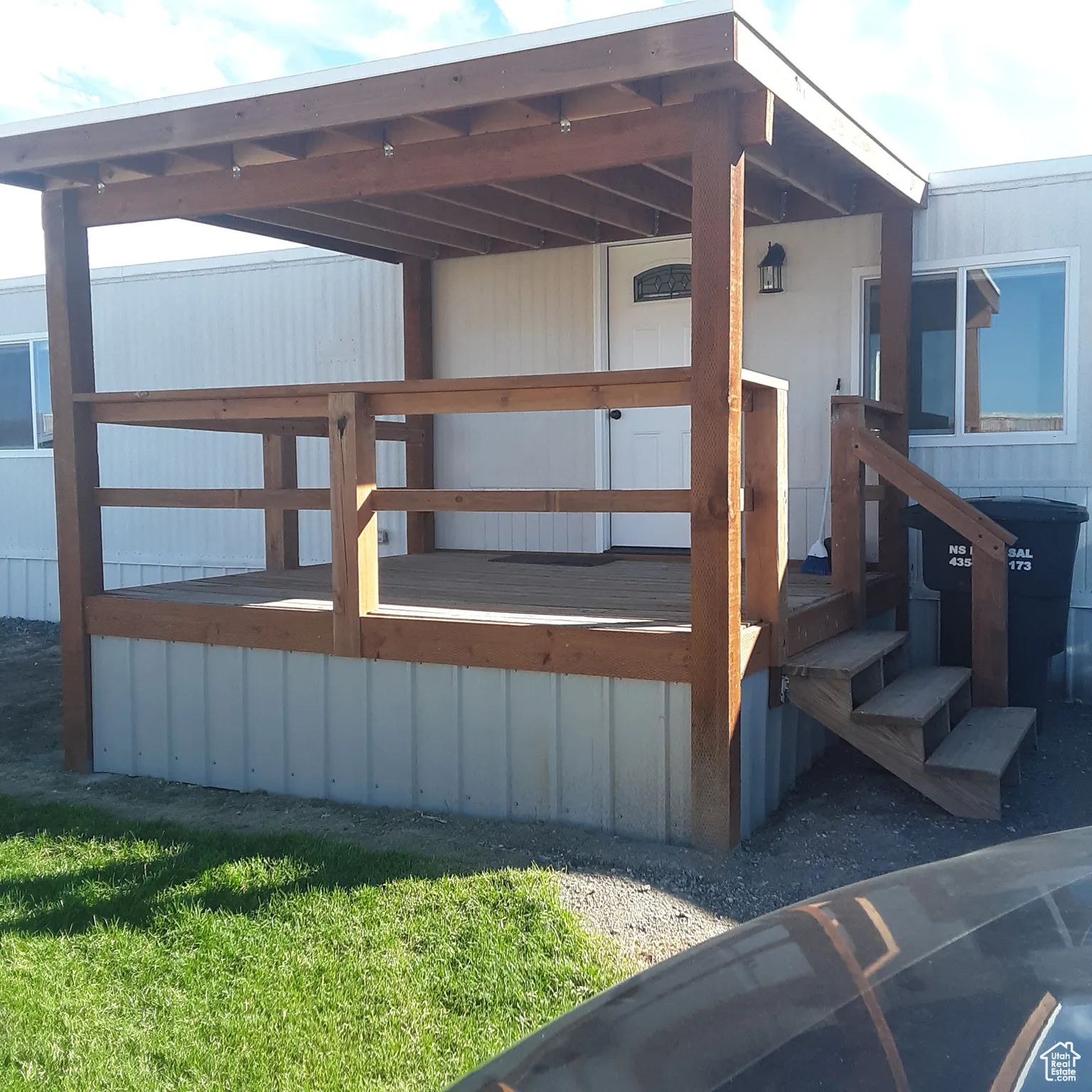 View of wooden deck