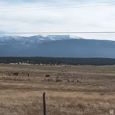 Mountain view with rural landscape