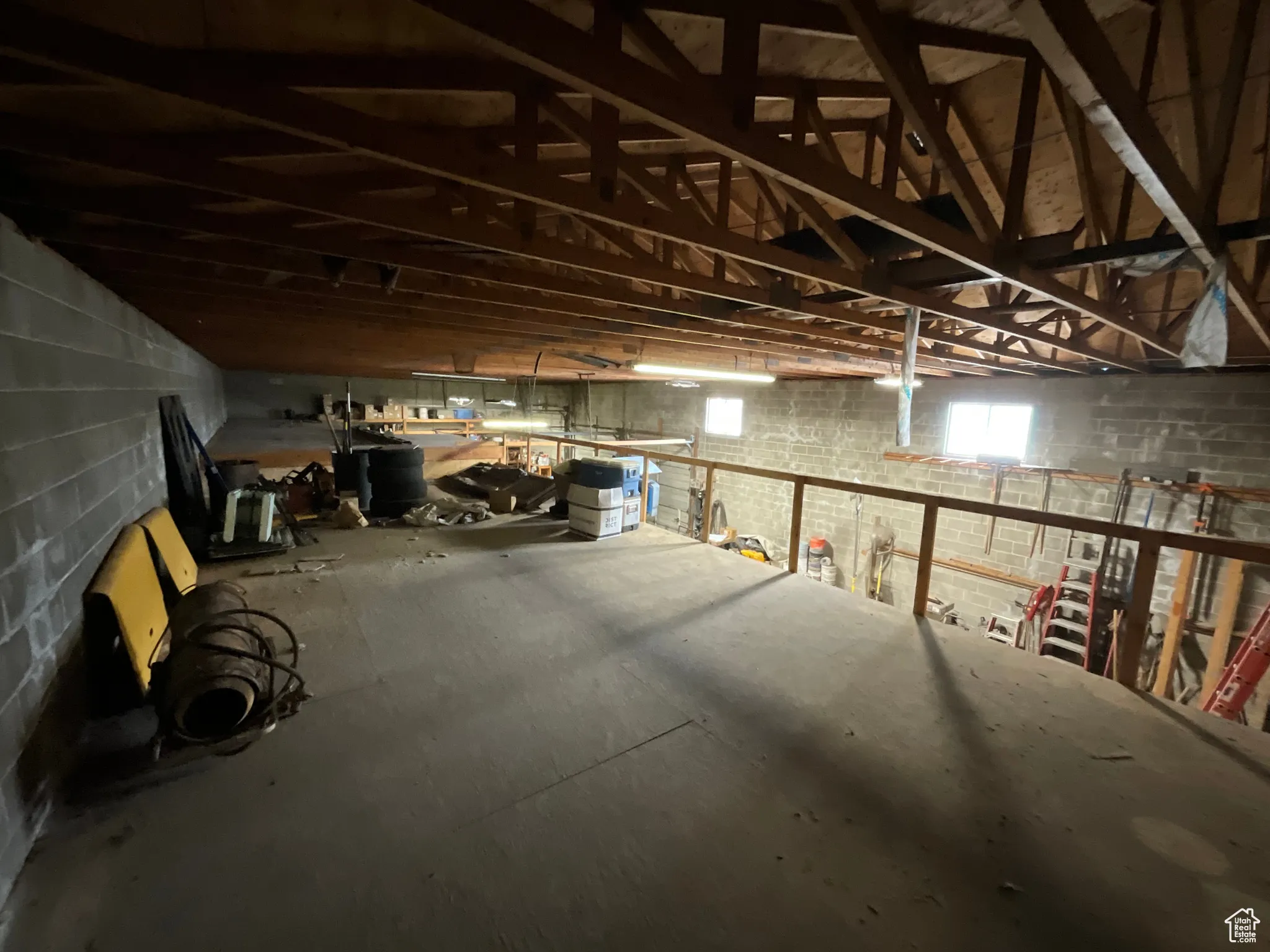 View of unfinished attic