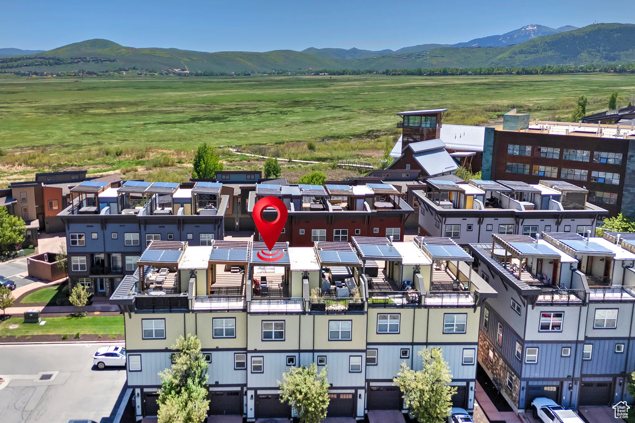 Drone / aerial view of mountains