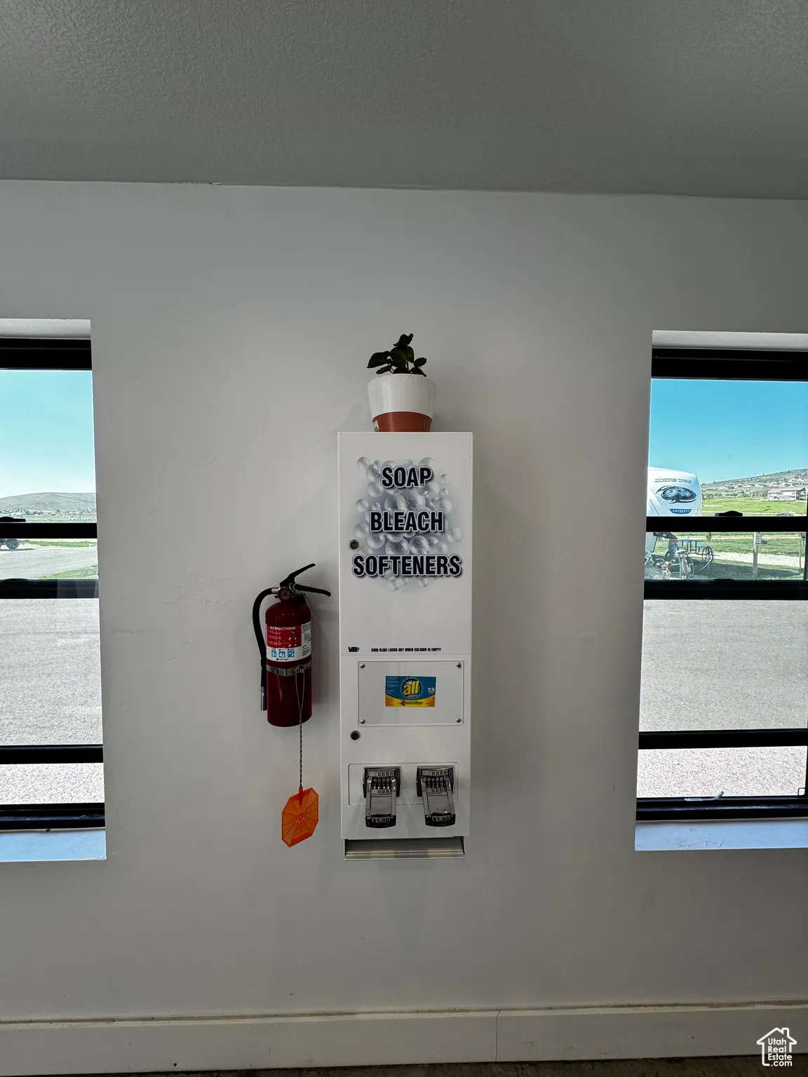 Detailed view of a fire extinguisher