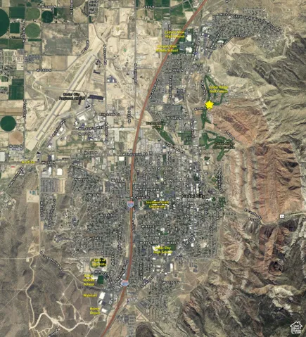 Aerial overview of property's location