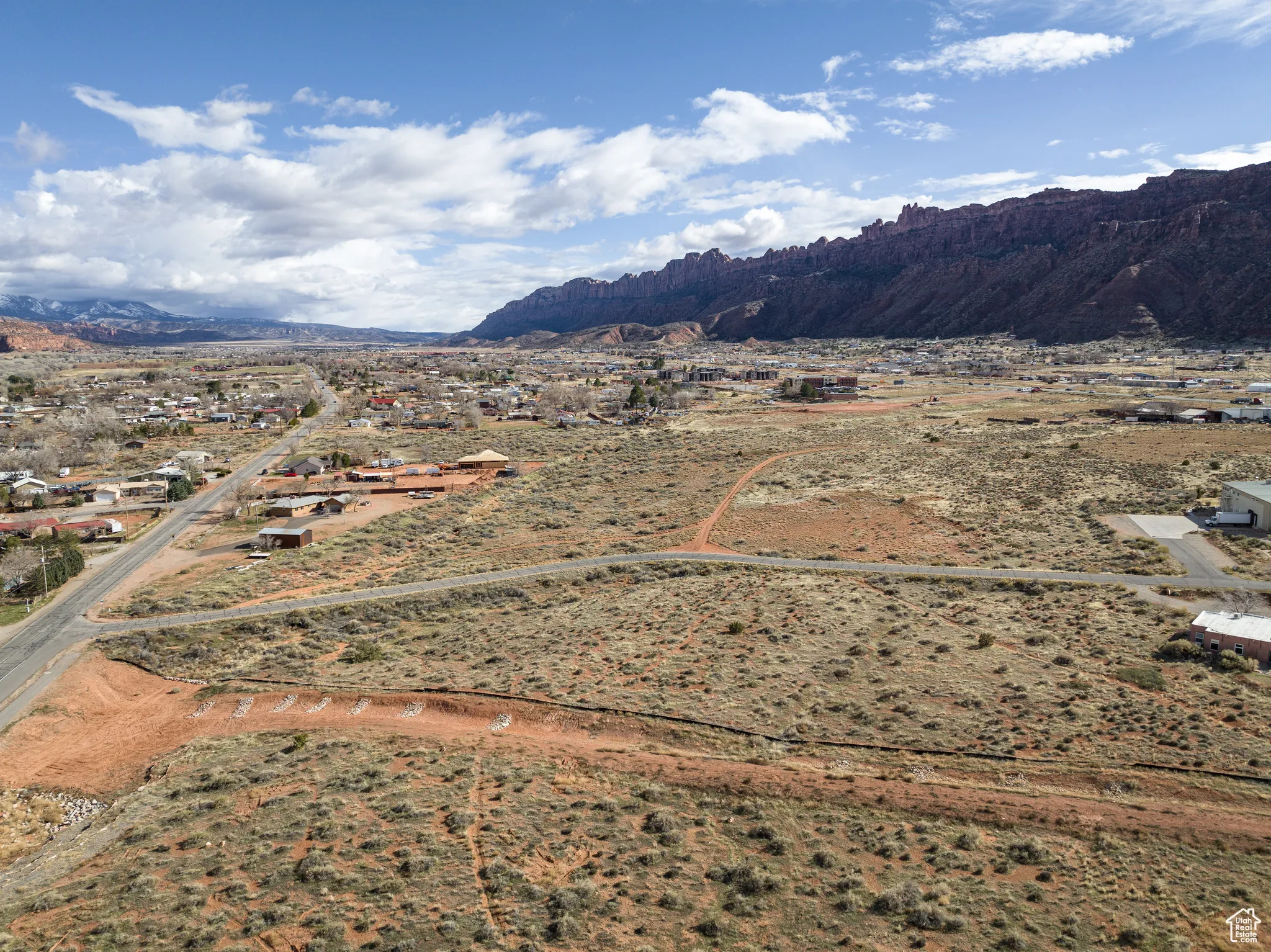 Mountain view with rural landscape and a desert landscape