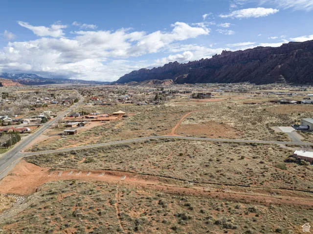 Mountain view with rural landscape and a desert landscape
